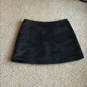 Suede Black Skirt